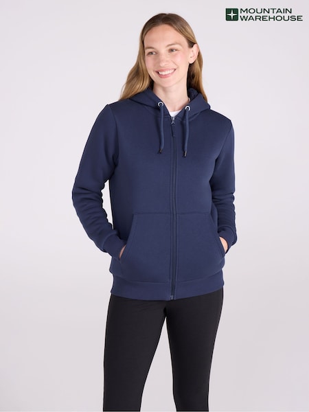 Mountain Warehouse Blue Dalton Womens Sherpa Lined Hoodie (V34793) | £55
