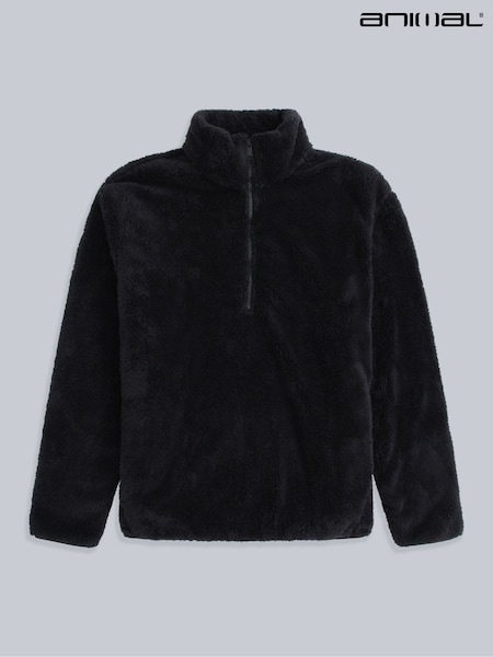 Animal Black Teddy Half Zip Fleece (V34865) | £35
