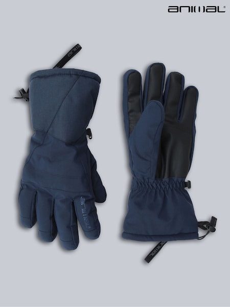 Animal Blue Glacier Herringbone Ski Gloves (V34867) | £42