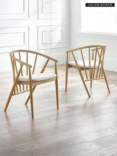 Julian Bowen Brown Rory Curved Back Dining Chair (V35022) | £180