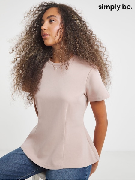 Simply Be Pink Cinched In Waist Top (V35072) | £26