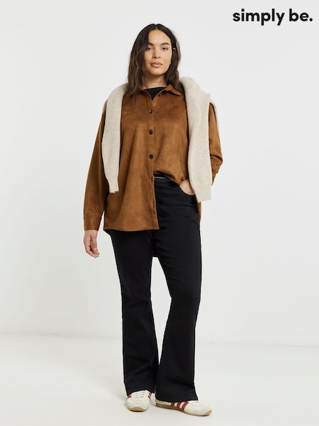 Simply Be Natural Suede Shirt (V35082) | £35