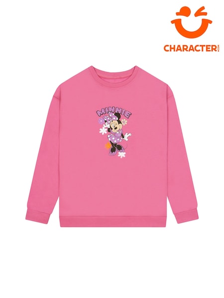 Character Pink Minnie Mouse Girls Sweatshirt (V35168) | £17