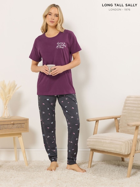Long Tall Sally Red Short Sleeve Cuffed Pyjamas Set (V35604) | £29