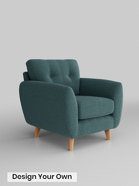 Chunky Chenille/Mid Teal Green Wilson Buttoned Back (V35786) | £599