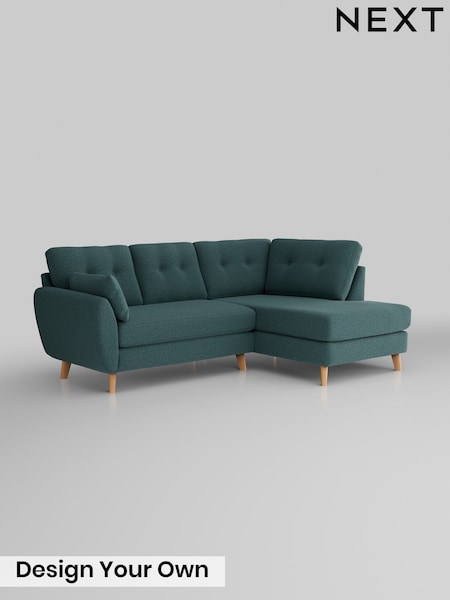 Chunky Chenille/Mid Teal Green Wilson Buttoned Back (V35786) | £1,675