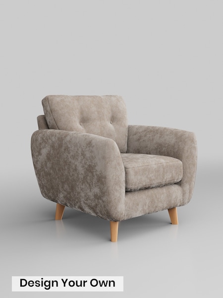 Distressed Velour/Mid Natural Wilson Buttoned Back (V35815) | £599