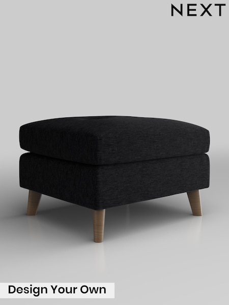 Fine Chenille Easy Clean/Black Wilson Buttoned Back (V35816) | £350