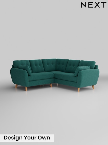 Fine Chenille Easy Clean/Dark Juniper Green Wilson Buttoned Back (V35822) | £1,650