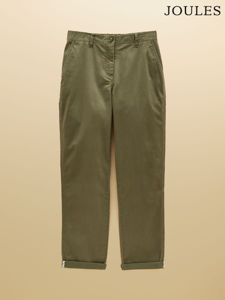 Khaki Green - Joules Slim Fit Chino Trouser With Elasticated Waist