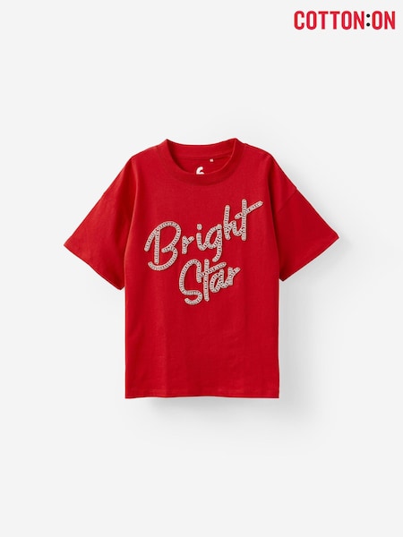 Cotton On Red Livvy Lux Short Sleeve T-Shirt (V36000) | £15