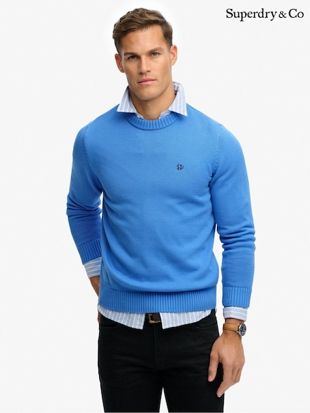Superdry Blue Preppy Cotton Jumper (V36016) | £50