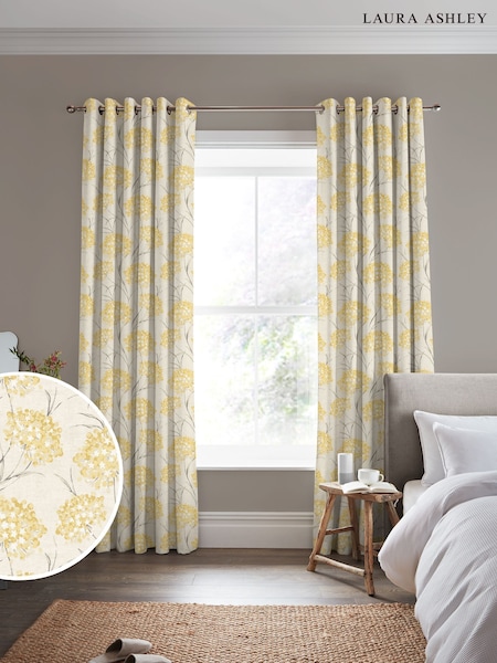 Laura Ashley Ochre Giselle Made to Measure Curtains (V36593) | £100