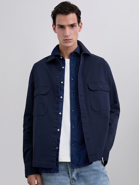 Scalpers Blue Basic Overshirt (V36747) | £120