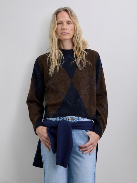 Scalpers Brown Rombo Jumper (V36749) | £100