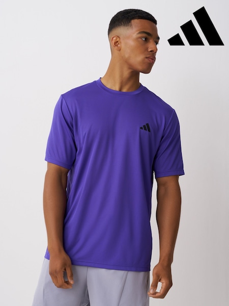 Purple - Regular Adidas Workout Essentials Base T-shirt