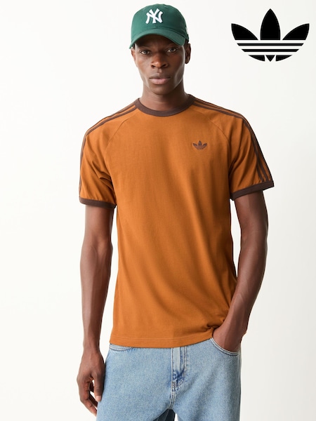 Burnt Orange - Regular Adidas Originals 3-stripes T-shirt