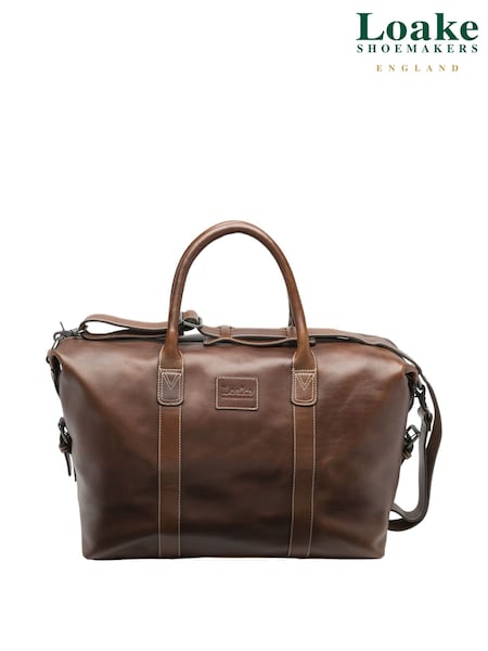 Loake Large Leather Weekend Brown Bag (V36961) | £270