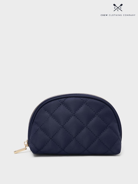Crew Clothing Company Blue Nylon Half Moon Make Up Bag (V37130) | £19