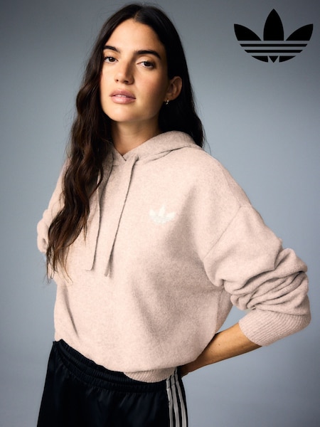 Brown - Adidas Originals Essential Knit Hoodie