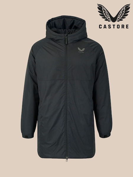 Black - Regular Castore Longline Wadded Jacket