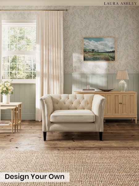 Anneliese/Oyster Natural - Chatsworth Button Back By Laura Ashley
