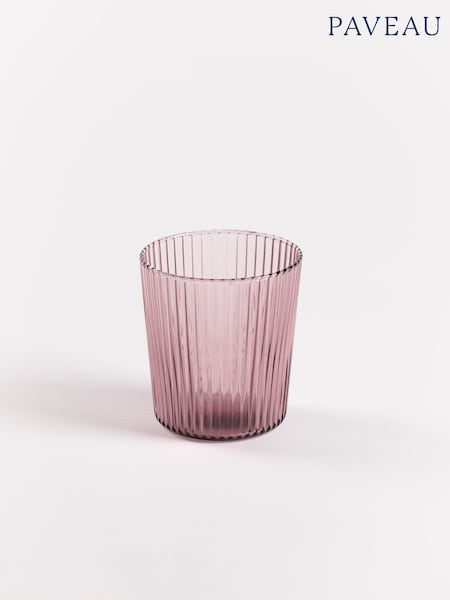 Paveau Set of 6 Burgundy Cable Ribbed Water Glasses (V40044) | £114