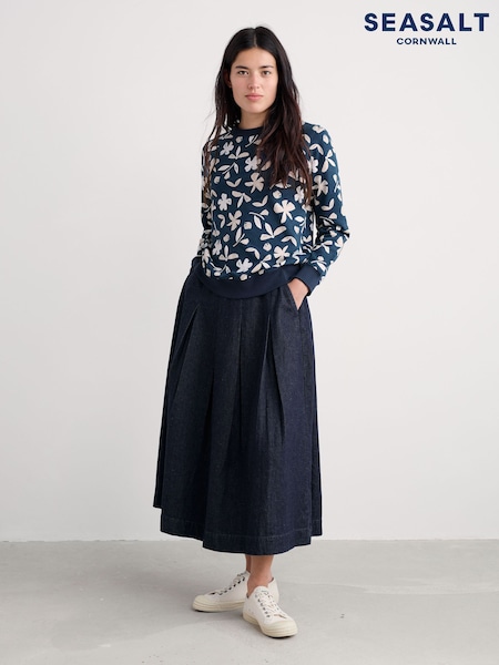 Seasalt Cornwall Green Bright Wave Sweatshirt (V40057) | £56