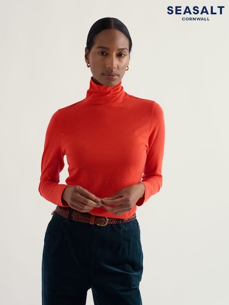 Seasalt Cornwall Orange Landing Top (V40060) | £30