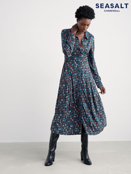 Seasalt Cornwall Blue Coastline Dress (V40061) | £70