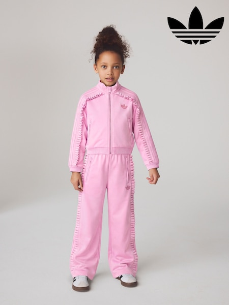 Pink - Adidas Originals Firebird Ruffle Little Kids Tracksuit