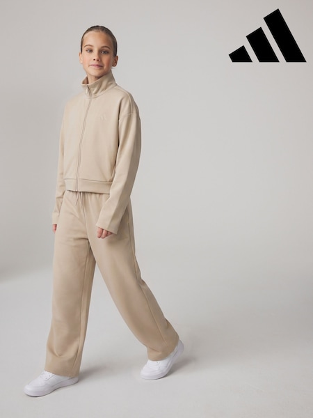 Neutral - Adidas Lux Zip Through Tracksuit