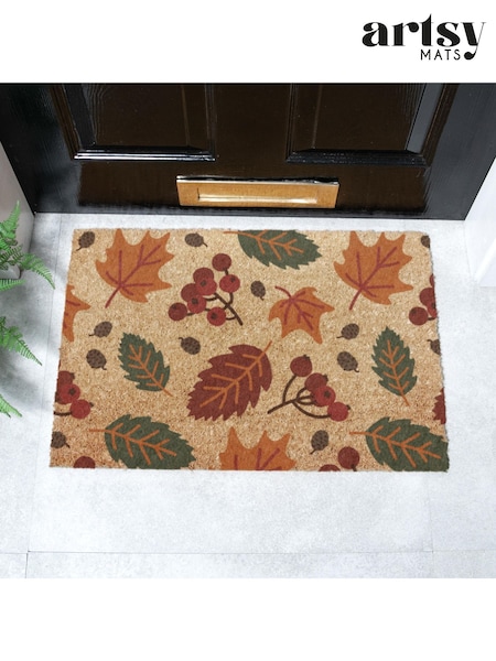 Artsy Mats Brown Autumn Leaves Doormat (V40692) | £20