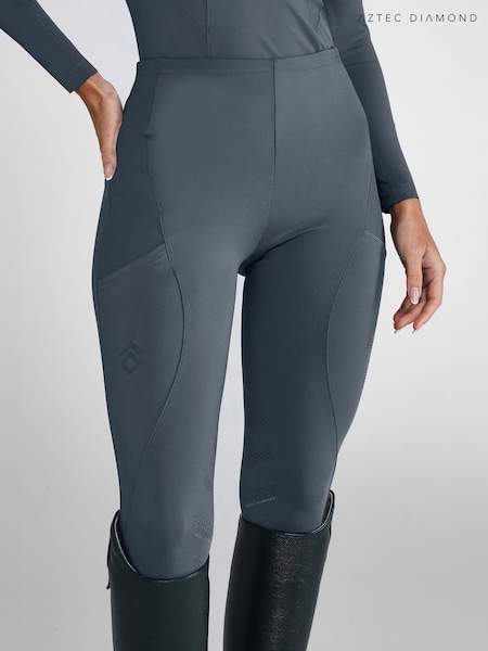 Aztec Diamond Blue Chrome Core Knee Grip Leggings (V40780) | £50