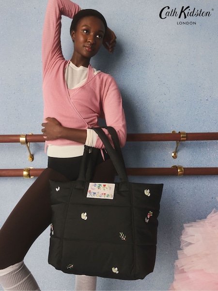 Black Butterfly Bloom - Cath Kidston Portobello Tote Bag