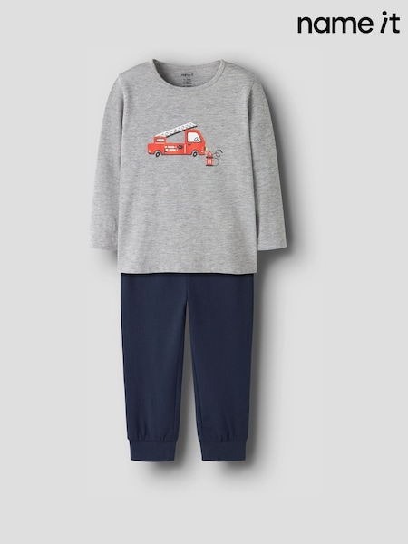 Name It Grey Fire Truck Pyjamas Set (V40991) | £18