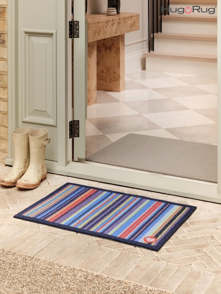 Hug Rug Blue Outdoor Stripe Mat (V40997) | £40 - £55