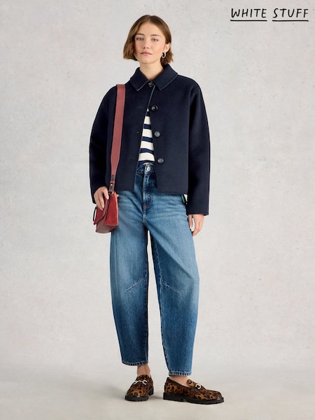 White Stuff Blue Aden Wool Blend Jacket (V41034) | £120