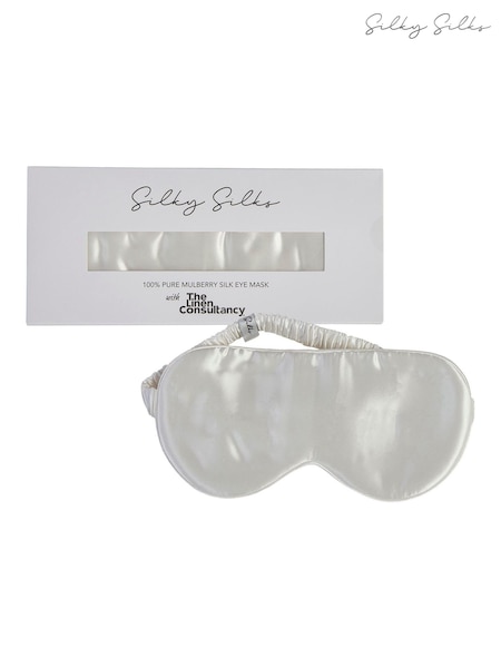 Silky Silks White 100% Mulberry Eyemask (V41123) | £20