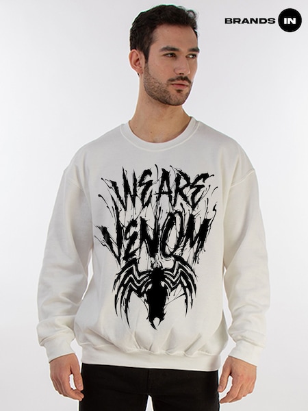 Brands In White Marvel Venom Splash Sweat Top (V41344) | £36