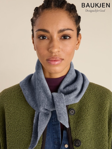 Baukjen Grey Niamh Wool Blend Triangle Scarf (V41638) | £69