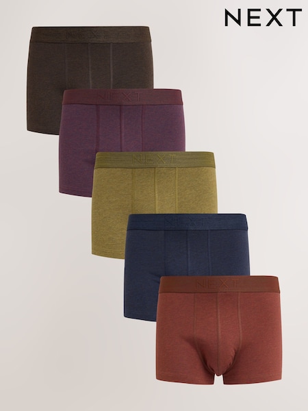 Rich Marl - Regular Hipster Cotton Rich Trunks 5 Pack