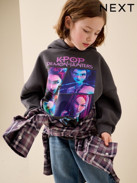 Charcoal Grey - Kpop Demon Hunters Hoodie (6-16yrs)
