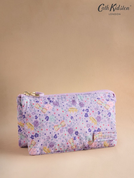 Lilac Purple Darling Ditsy Floral Print - Cath Kidston Triple Pouch