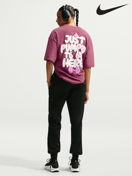 Pink Smoke - Nike Dri Fit Oversized Short Sleeve T-shirt