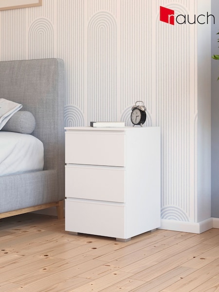 Rauch Alpine white Joelle 2 Drawer Bedside Table (V42799) | £210