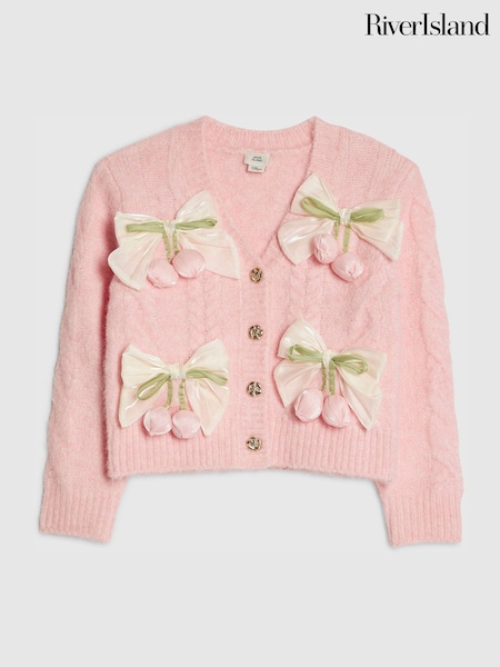 River Island Pink Bows & Flower Cardigan (V42884) | £32