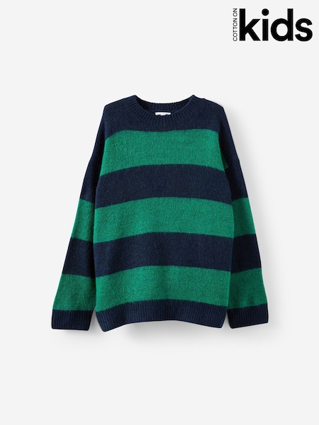Cotton On Blue Blake Knit Crew Jumper (V42905) | £25