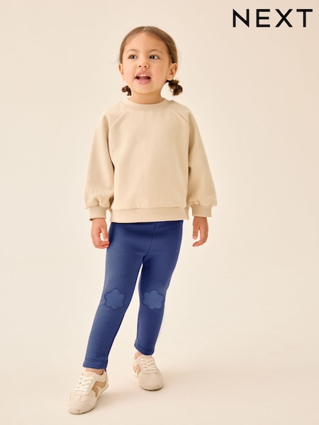 Navy - Cosy Fleece Lined Leggings (3mths-7yrs)