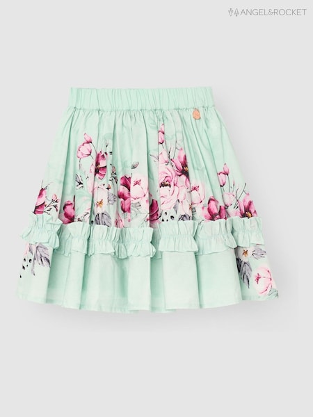 Angel & Rocket Green Nina Ruffle Hem Skirt (V43150) | £28 - £32